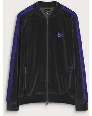 Needles Velour Rib Collar Track Jacket - Blue