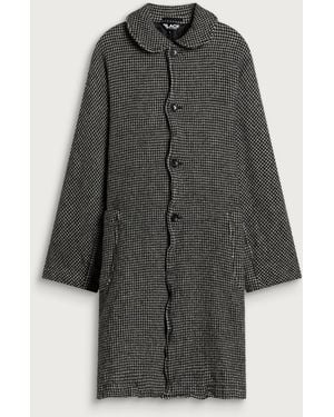 Comme des Garçons Tweed Houndstooth Coat Jacket - Grey