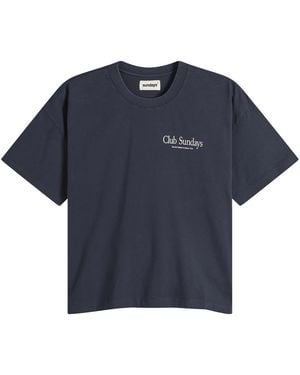 Sundays Track T-Shirt - Blue