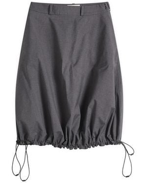 Coperni Technical Tailored Balloon Midi Skirt - Gray