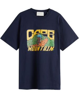 Cafe Mountain Downhill T-Shirt - Blue