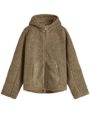 Represent Relaxed-Fit Hooded Fleece Jacket - Green