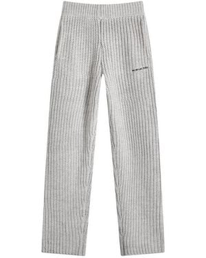 MKI Miyuki-Zoku Chunky Rib Knit Wide Leg Joggers - Grey