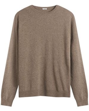 Jil Sander Wool Cashmere Crew Neck Sweater - Brown