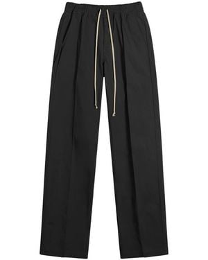 Rick Owens Heavy Cotton Poplin Dietrich Drawstring Pants - Black