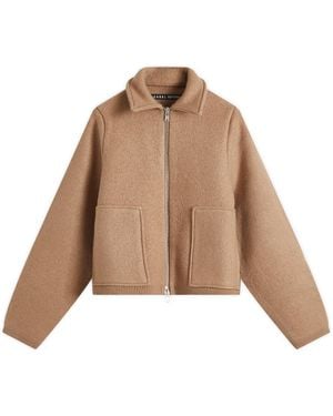 Kassl Kassl Jacket Boiled Wool Fleece - Brown