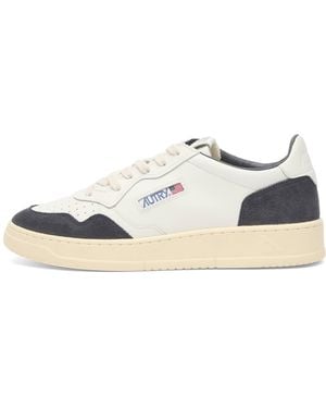 Autry Medalist Low Leather Suede Sneakers - White