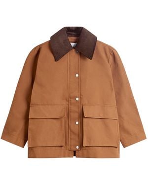 Ganni Heavy Twill Jacket - Brown