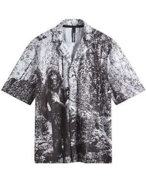 No Problemo Bigfoot Airtex Hawaiian Shirt - Grey