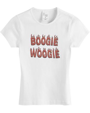 Nudie Jeans Nudie Eve Boogie Woogie T-Shirt - White