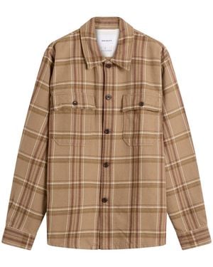 Norse Projects Hjalmer Heavy Twill Check Overshirt - Brown