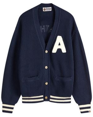A Bathing Ape University Cardigan - Blue