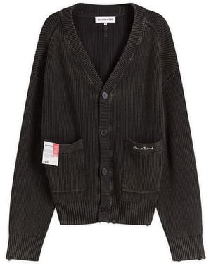 About Blank End. X Distressed Cardigan - Black