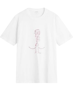 Norse Projects X Daniel Frost Map Master Print T-Shirt - White