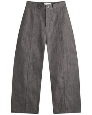 SAGE NATION Herringbone Welt Trousers - Grey