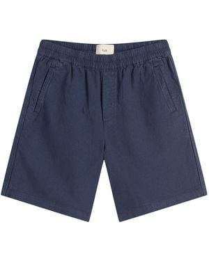 Folk Linen Assembly Shorts - Blue
