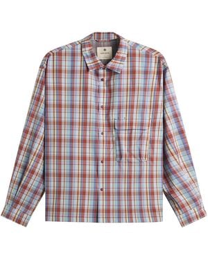 Snow Peak Fade Check Breezy Shirt - Blue