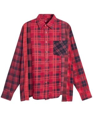 Needles 7 Cuts Over Dyed Flannel Shirt - Red