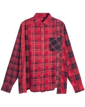 Needles 7 Cuts Over Dyed Flannel Shirt - Red