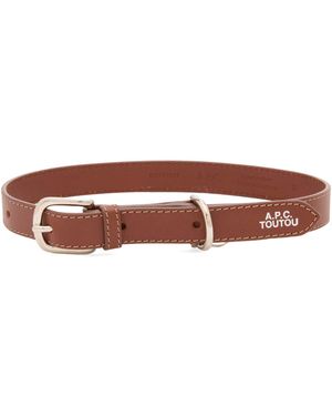A.P.C. Leather Dog Collar - Brown