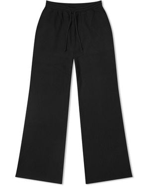 ADANOLA Waffle Straight Leg Lounge Trousers - Black