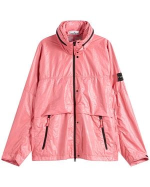 Stone Island Light Nylon 3L-Tc Hooded Jacket - Pink