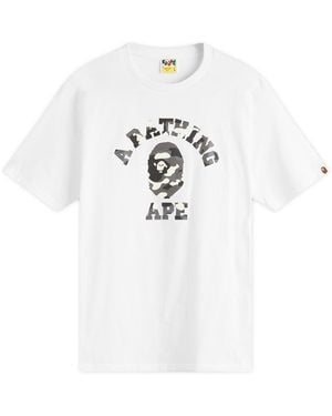 A Bathing Ape City Camo University T-Shirt - White