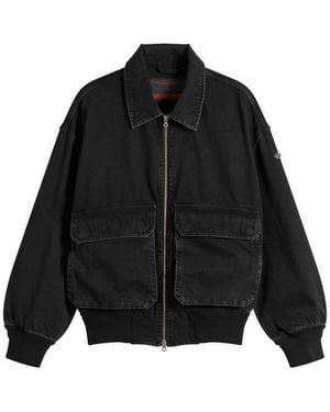 DIESEL Kurz Denim Bomber Jacket - Black