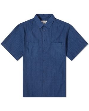 YMC Mitchum Short Sleeve Shirt - Blue