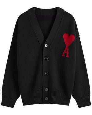 Ami Paris Ami Adc Big Cardigan - Black
