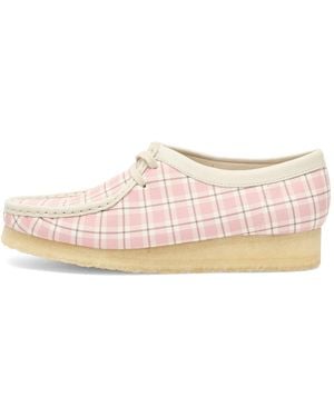 Clarks Check Wallabee Boot - Pink