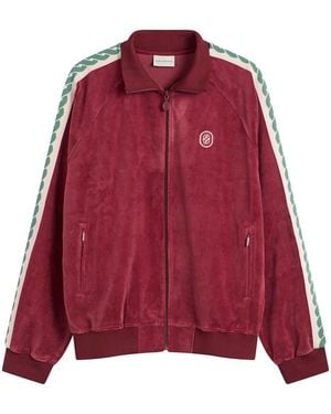 Drole de Monsieur Drole De Monsieur Velvet Zip Jacket - Red