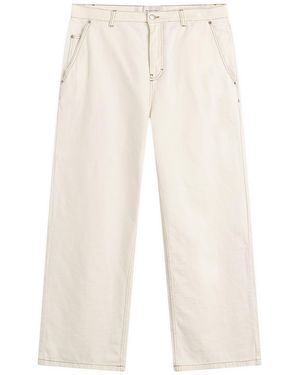 Ami Paris Light Denim Wide Fit Jeans - Natural