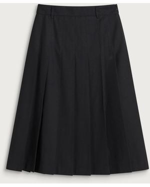 DUNST Pleats Long Skirt - Black