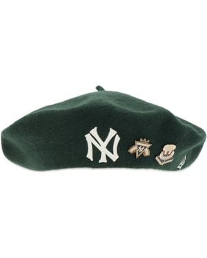 KTZ New York Yankees Pin Wool Beret - Green