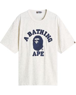 A Bathing Ape Washed Cloud Camo T-Shirt - Blue