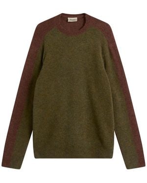 Forét Alpine Conrast Crew Neck Jumper - Green