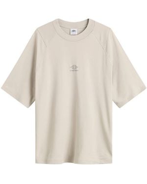 Umbro Washed High Neck Boxy T-Shirt - Natural