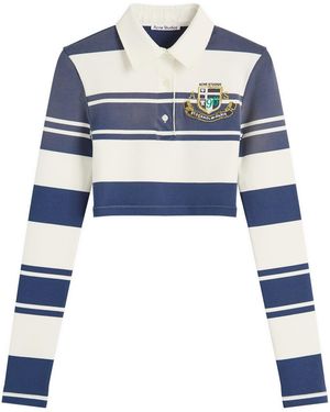 Acne Studios Euston Cropped Polo Shirt - Blue
