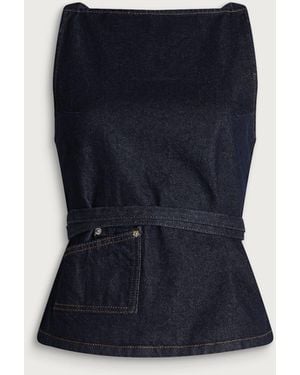 Damson Madder Annabelle Apron Top - Blue