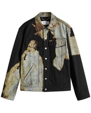 McQueen Acid Treatment Denim Jacket - Green