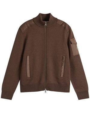 Moncler Hybrid Wool Zip Through - Brown