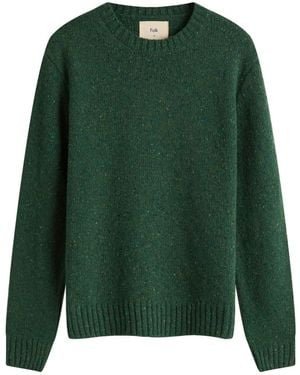 Folk Chain Crew Neck Sweater - Green