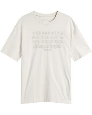 【送料関税込】Maison Margiela Numbers Jersey T-Shirt Mm6 Maison Margiela Numbers-motif Cotton T-shirt In Black