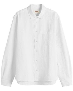 YMC Curtis Seersucker Shirt - White
