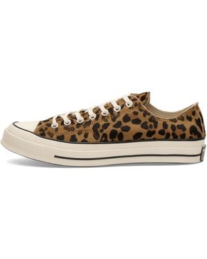 Converse Chuck Taylor 1970S Leopard Pony Hair Ox Trainer - Brown