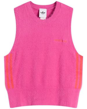 adidas Fluffy Knitted Vest - Pink