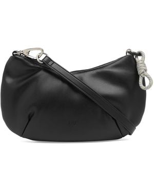 F/CE Tech Leather Cross Body Pochette Bag - Black
