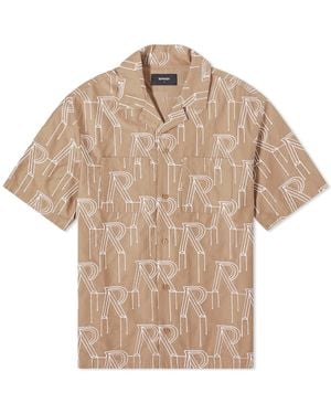 Represent Embroided Initial Vacation Shirt - Natural