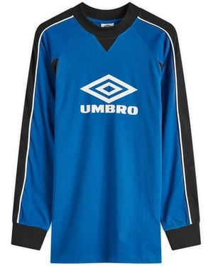 Umbro Paneled Long Sleeve Football Jersey - Blue